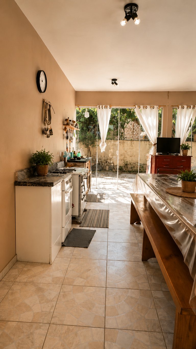 Casa espaçosa no Centro da Pinheira, a 700 metros da praia