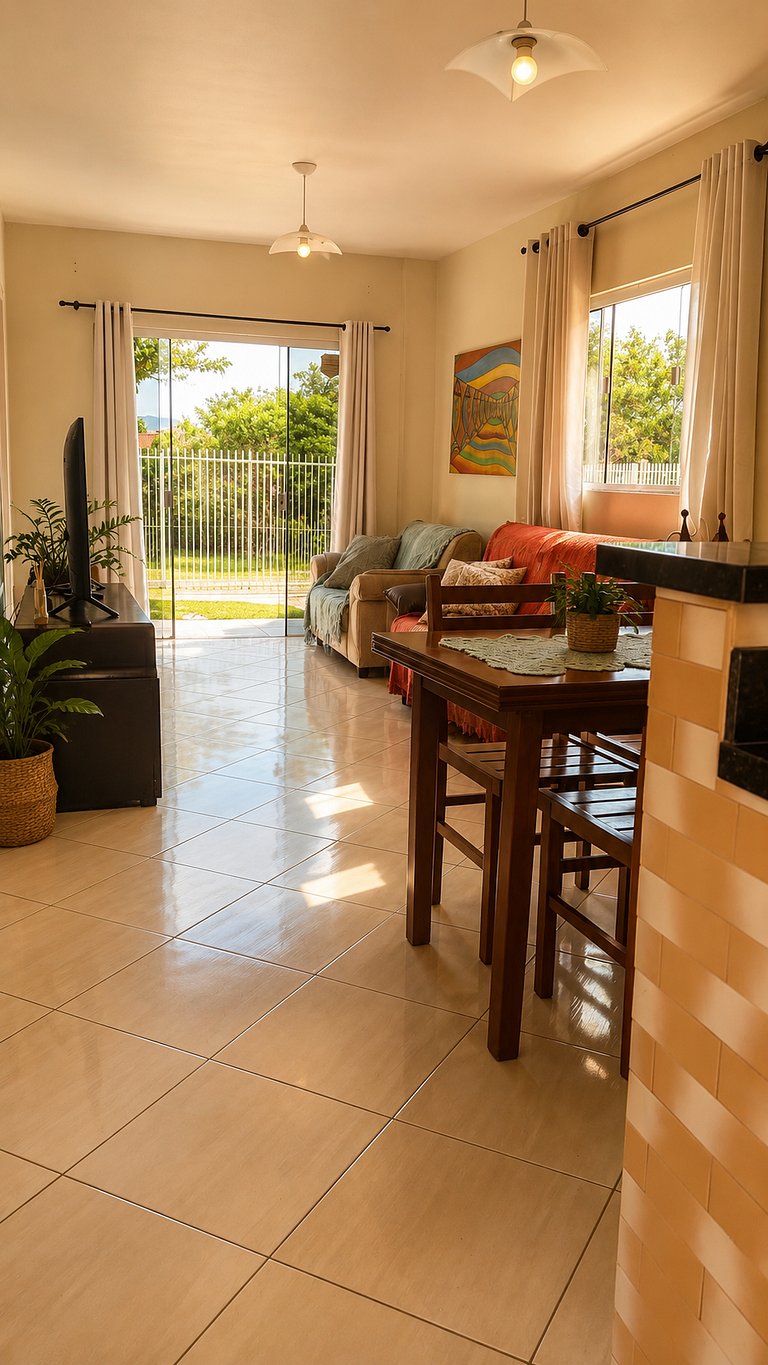 Casa espaçosa no Centro da Pinheira, a 700 metros da praia